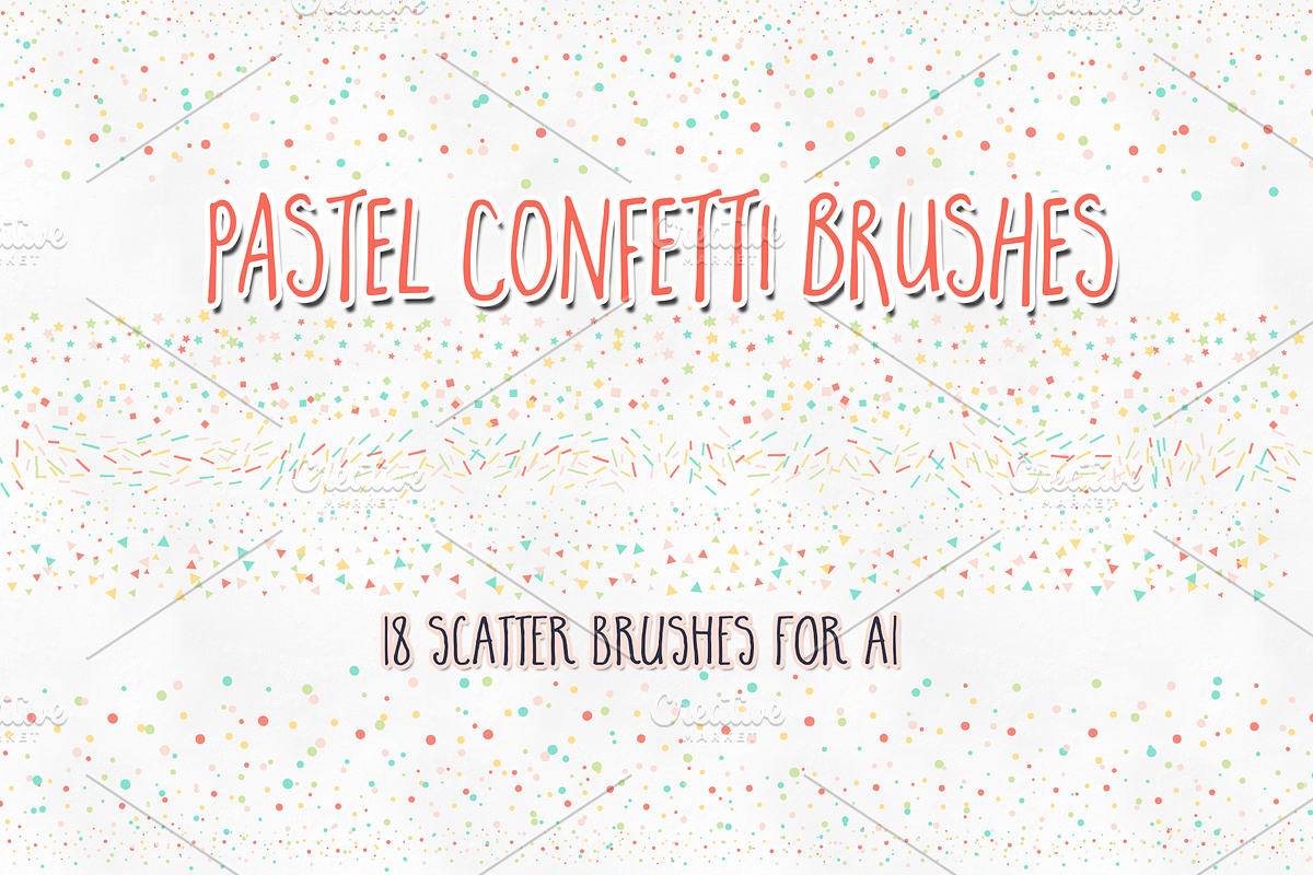 Pastel Confetti Scatter Brushes, a Brush Add-On by TeaBerry (Photo 1 of 2)