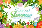 Tropical Summer - clipart collection, an Object Graphic by DruZhi Art (Thumbnail 1 of 7)