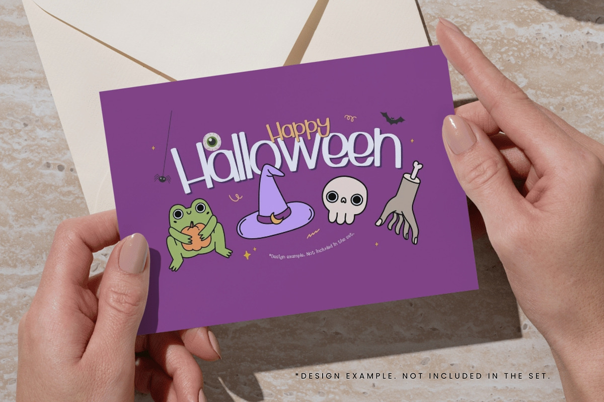 Hand Drawn Cute Halloween Stickers, a Seasonal Illustration by Kristina Chistiakova (Photo 3 of 3)