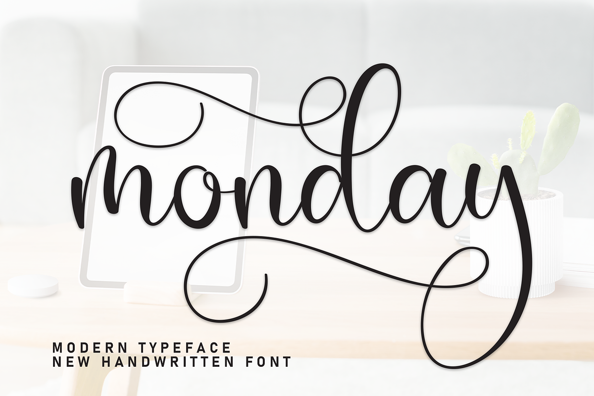 Monday | Script Font, a Handwritten Font by Scratchones (Photo 1 of 9)