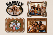 Family Photo Frame Laser Cut Files, an Object Graphic by Libby Wishes (Thumbnail 1 of 3)