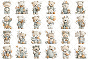Whimsical Easter Bear Clipart, an Illustration by Black Bird Studio (Thumbnail 2 of 5)
