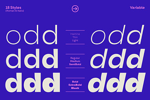 Oddval Text Font Family