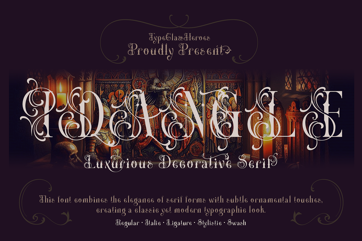 Idangle -Decorative Serif, a Serif Font by TypeClassHeroes (Photo 1 of 10)