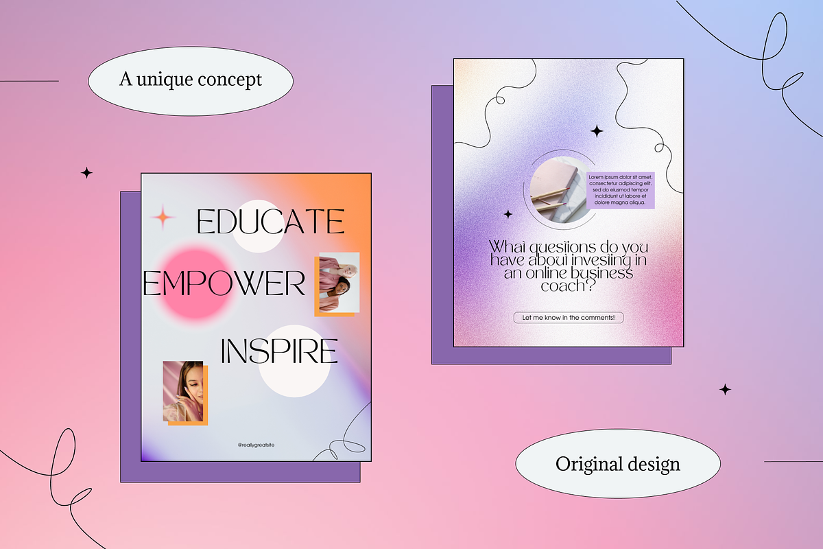 GLOW – Gradient Instagram Templates, a Templates & Theme by GothicStudio (Photo 7 of 9)