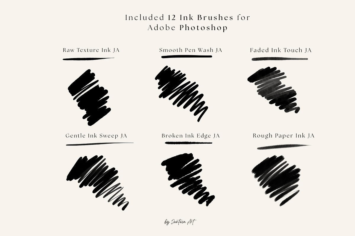 Photoshop Ink Brushes, a Brush Add-On by Jenteva Art (Photo 2 of 12)
