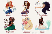 Zodiac girls, an Illustration by Fantom Fifi Art (Thumbnail 4 of 7)