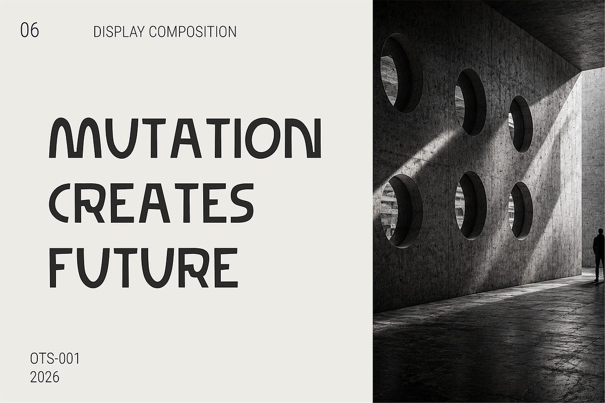 Mutograph Futuristic Display Font, a Sans Serif Font by Oktyabr (Photo 6 of 13)