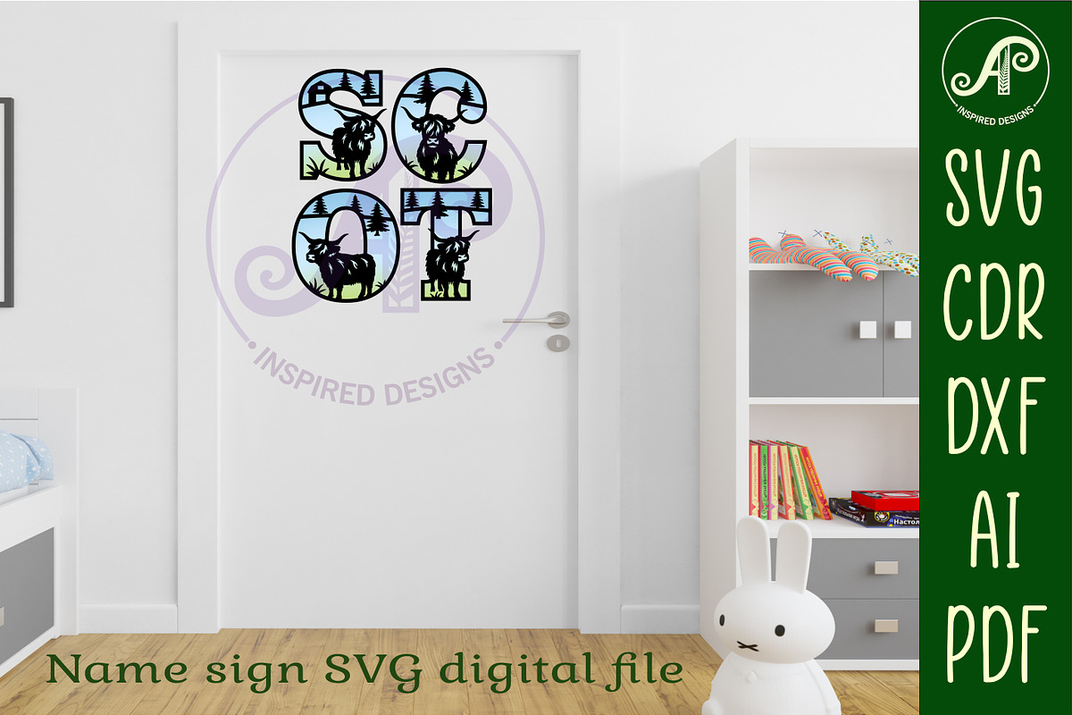 Highland cow alphabet letter set, an Object Graphic by A P Inspired Designs (Photo 3 of 7)