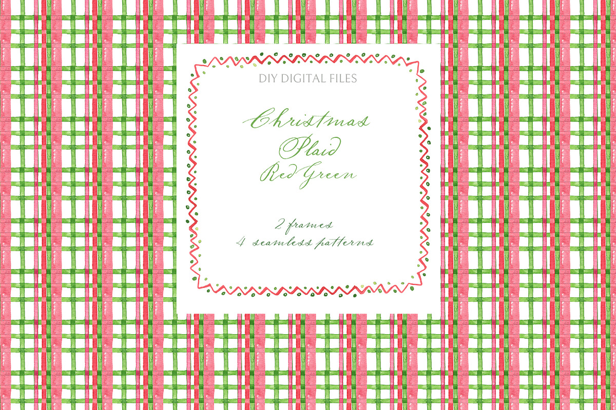 Christmas Plaid Green Red DIY, a Graphic by LABFcreations (Photo 2 of 4)