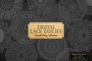 Pewter Grey Round Lace Doilies, an Illustration by Amanda Ilkov (Thumbnail 2 of 4)
