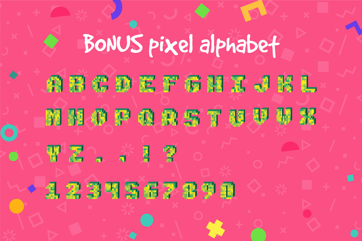 Retro kiddo vector alphabet preview 5