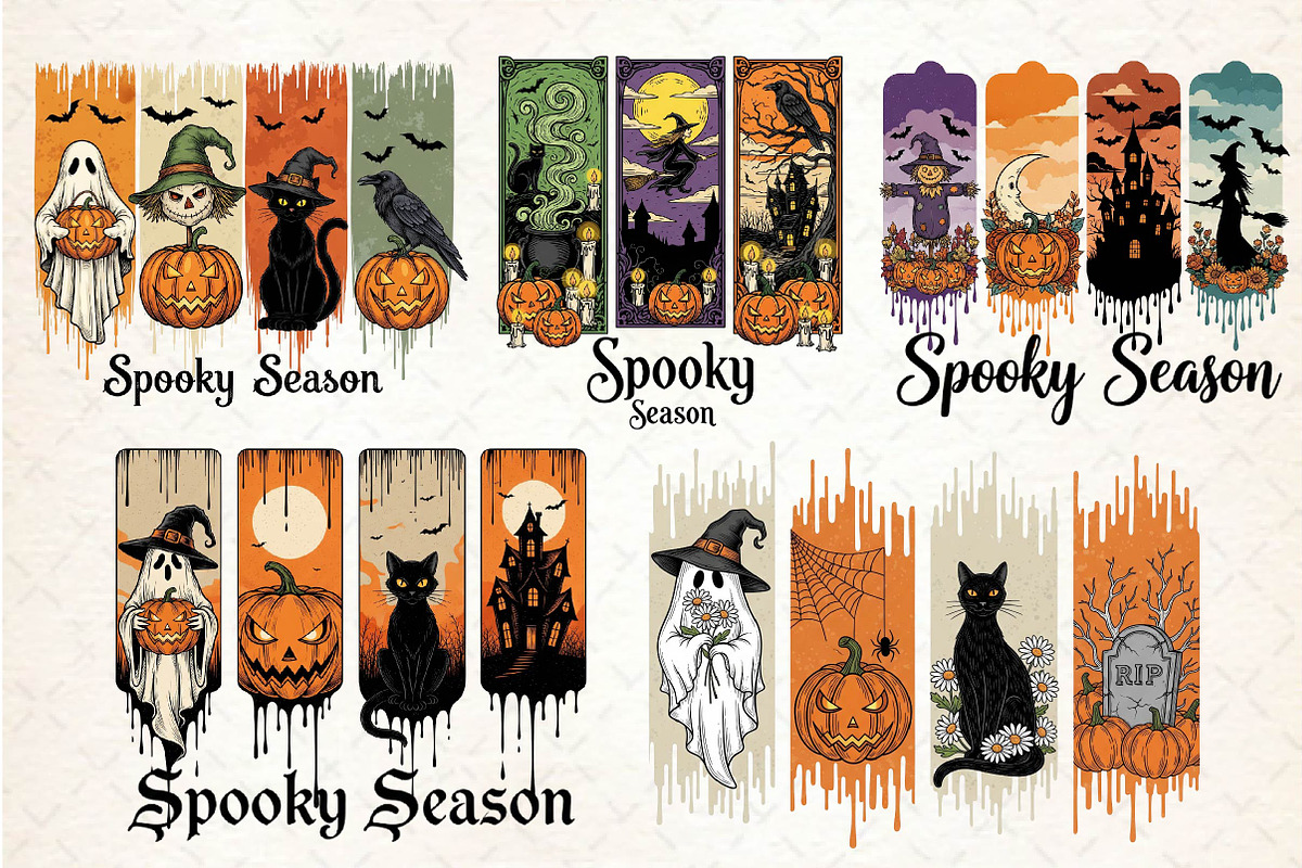 Brushstroke Spooky Season Clipart, an Illustration by Dream Creation (Photo 2 of 5)