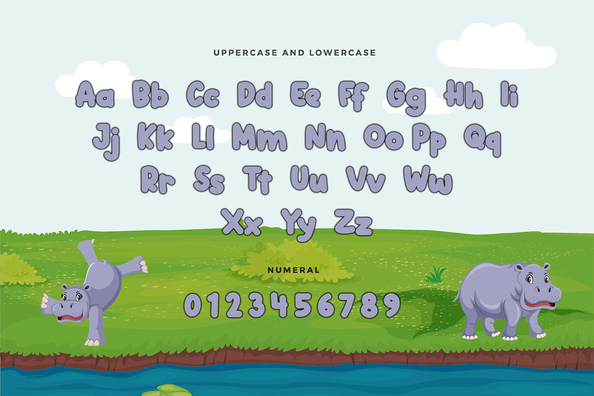 Hippo - Modern Sans Kids Font, a Sans Serif Font by overlaytemplates (Photo 4 of 5)