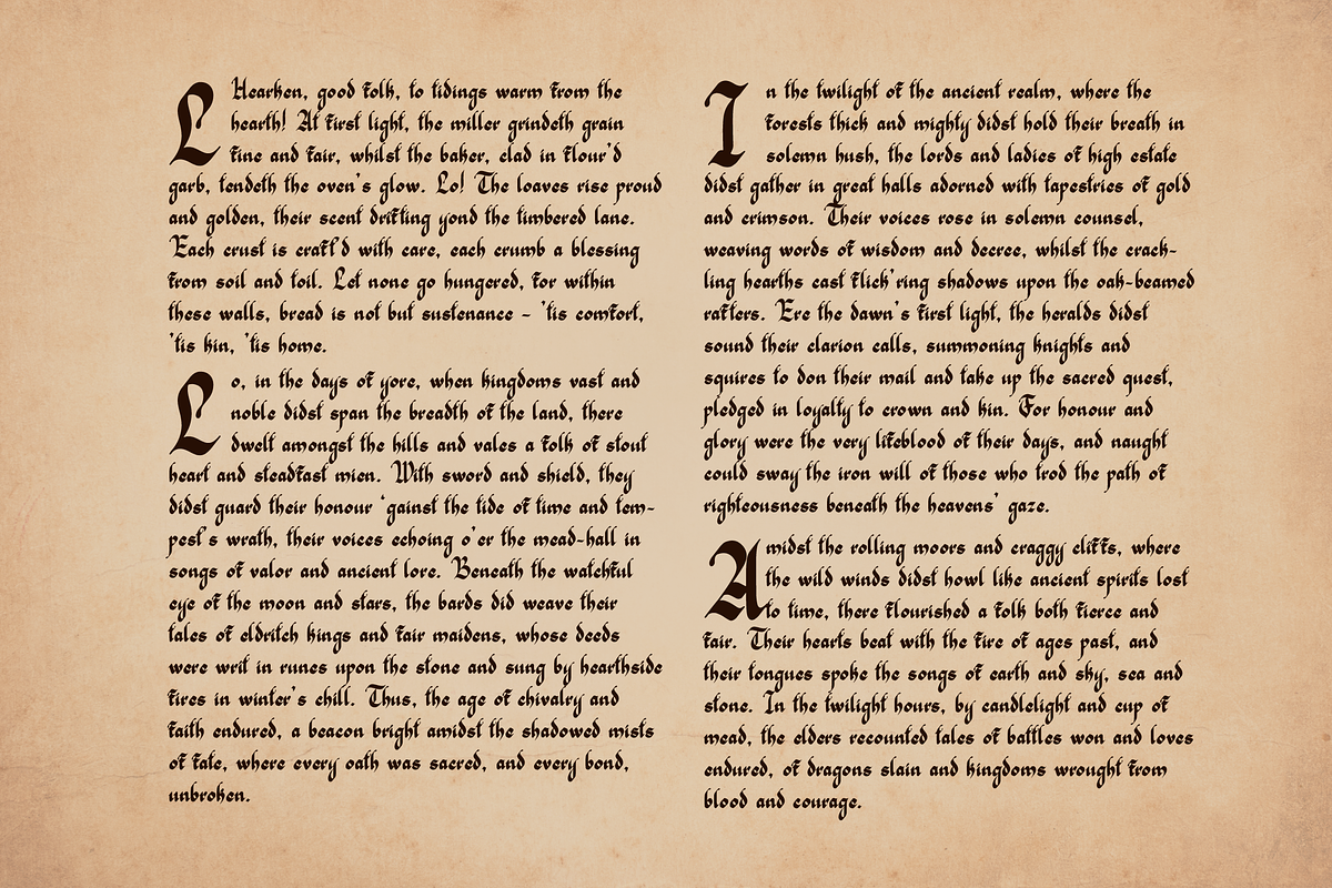 Braffyon | Blackletter Typeface, a Blackletter Font by Denustudios (Photo 5 of 12)