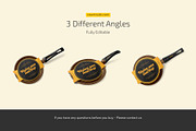 Frying Pan Mockup Set, a Household Mockup by Country4k (Thumbnail 4 of 4)