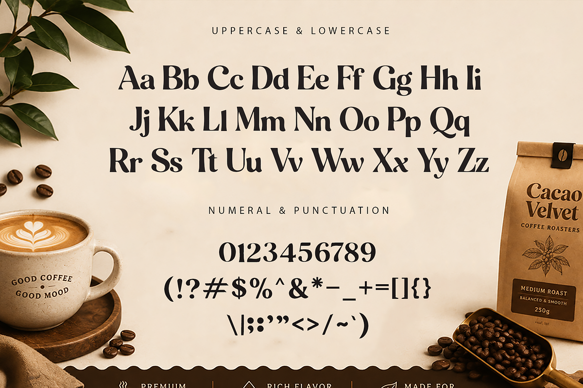 Cacao Velvet - Modern Serif Font, a Serif Font by overlaytemplates (Photo 4 of 5)