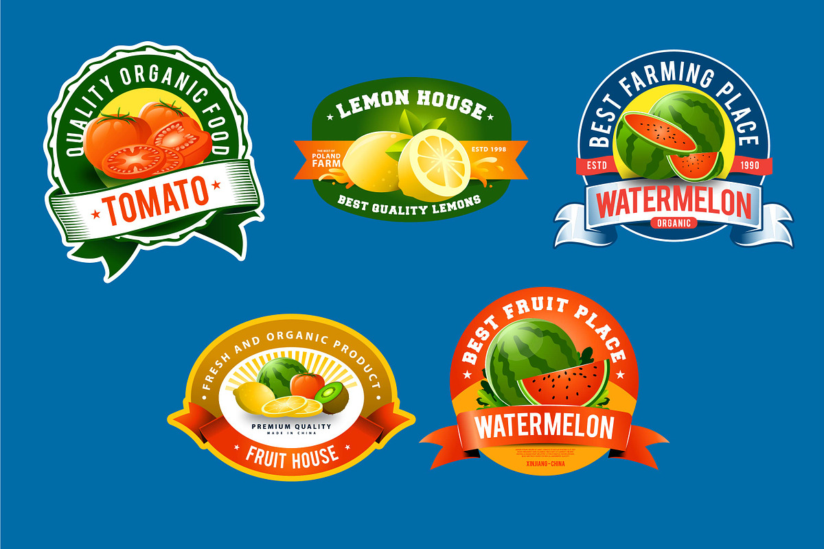 FRUIT & VEGETABLE BUNDEL LOGO BADGE, a Branding & Logo Template by grindstudio (Photo 5 of 11)
