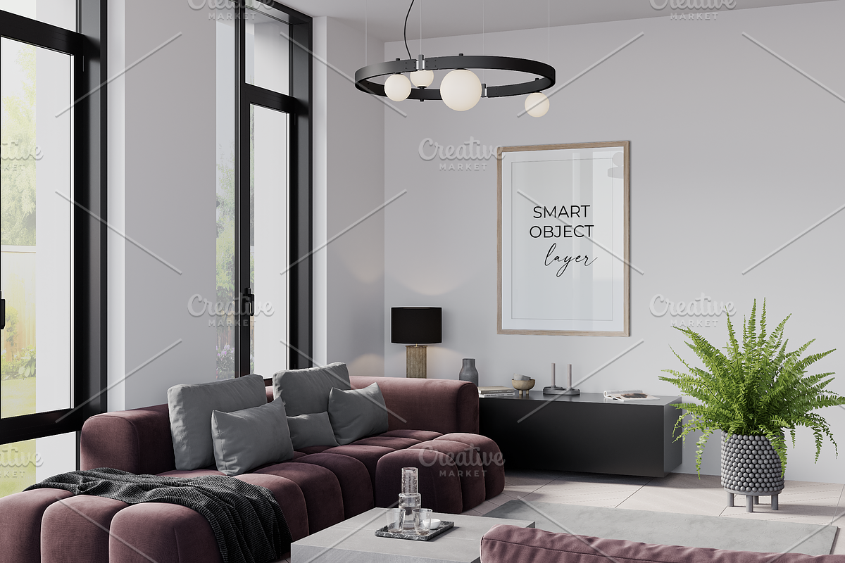 Frame mockup Customizable wall color, a Household Mockup by Hunny Badger (Photo 1 of 5)