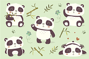 Cartoon panda set, an Animal Illustration by SunnyWS (Thumbnail 5 of 10)