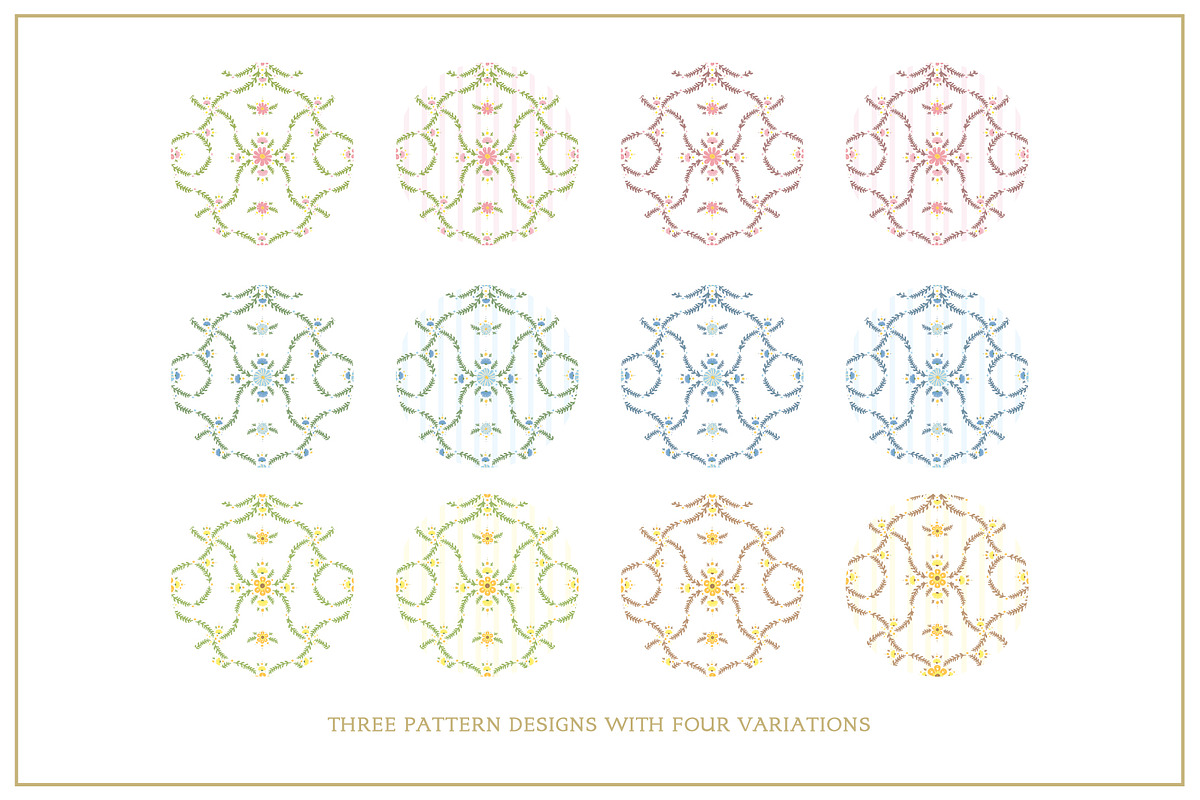 Cottagecore Pattern 9 Floral Ribbon, a Pattern Graphic by Euonia Meraki