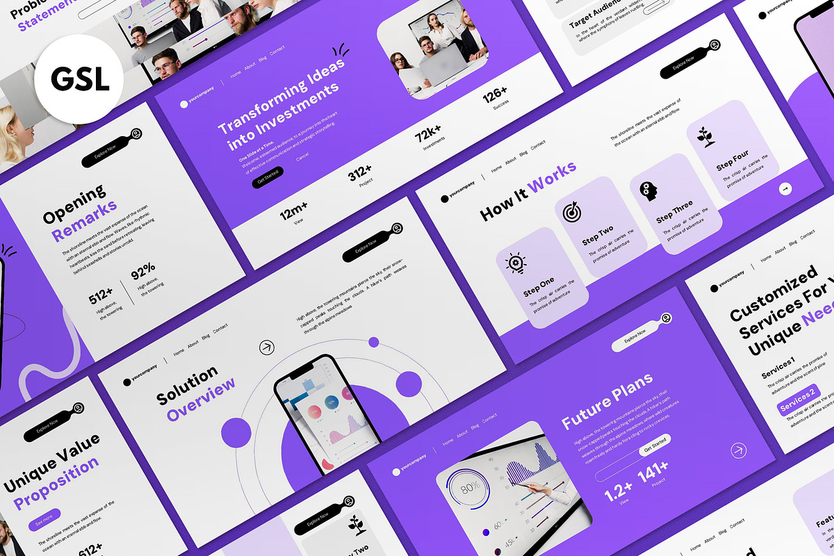 Investments Pitch Deck Google Slides, a Presentation Template by graphicook (Photo 1 of 4)
