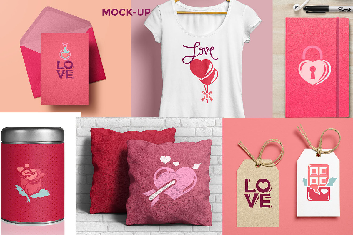 Valentine's Day stickers collection, an Illustration by defarmerdesign (Photo 5 of 5)