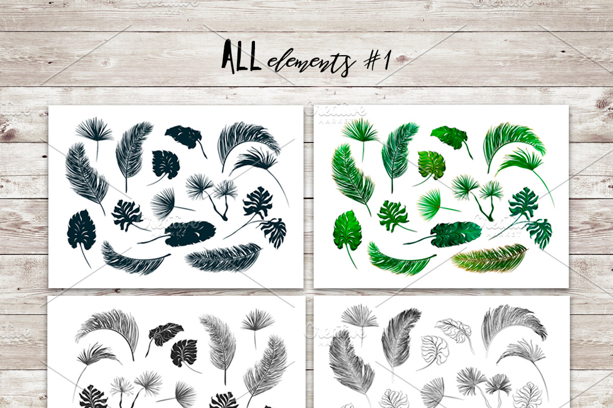 Tropical Life (vector + PSD,PNG), a Decorative Illustration by Gluiki (Photo 7 of 10)
