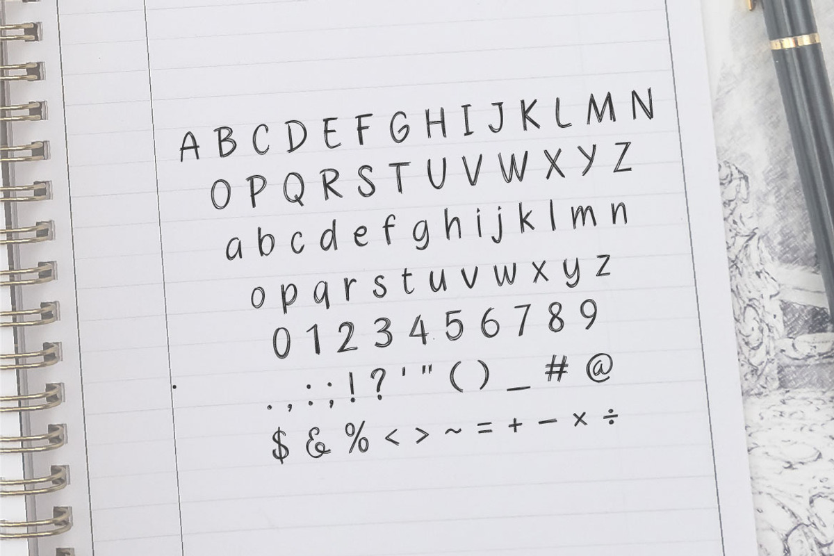 Sketchy - Rough Sans Serif Font, a Font by Mightyfire (Photo 3 of 3)