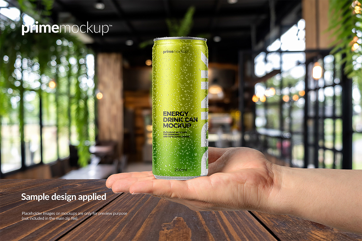 250 ml Energy Drink Can Mockup Set, a Cups & Container Mockup by PrimeMockup (Photo 8 of 11)