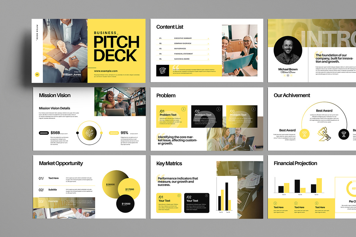 Pitch Deck Presentation Template, a Presentation Template by MightyDesign (Photo 1 of 8)