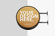 Round Signboard PSD Mockup, a Product Mockup by GreatFruit (Thumbnail 5 of 7)