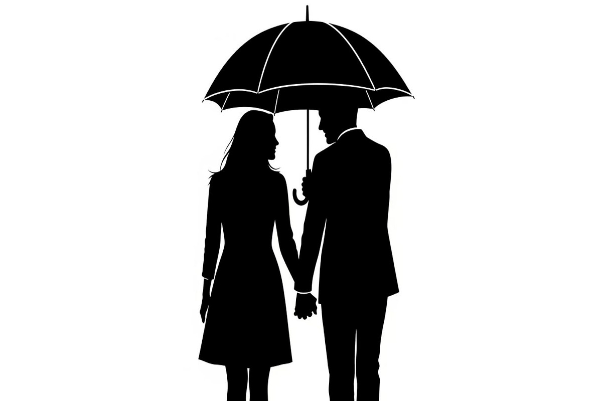 50 Couple Umbrella Silhouette Bundle, an Illustration by Designs_River (Photo 9 of 51)