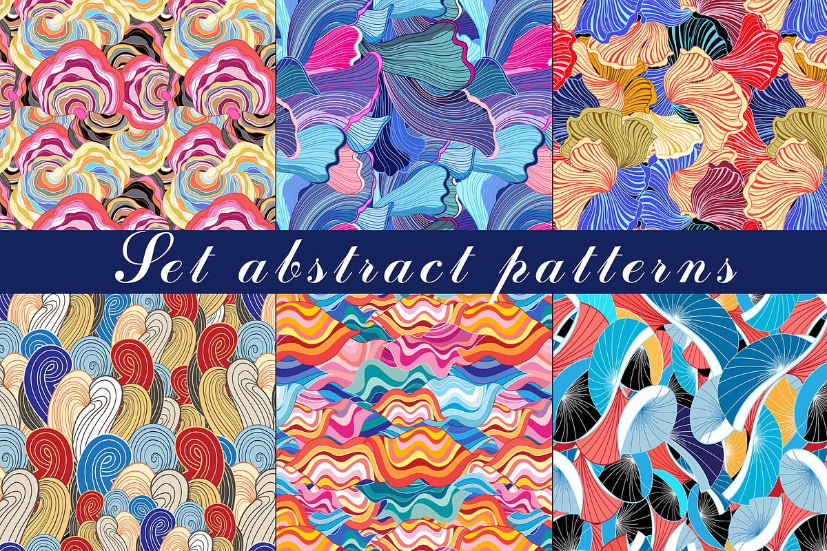 Set of Abstract colorful patterns, a Pattern Graphic by Tanor (Photo 1 of 7)