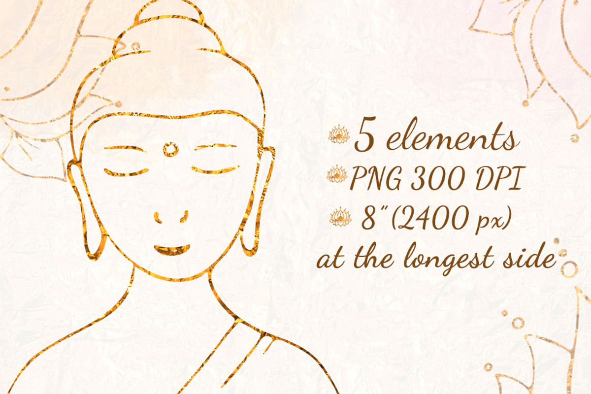 Gold Meditation clipart, an Object Graphic by SweetRenieDesigns (Photo 2 of 4)