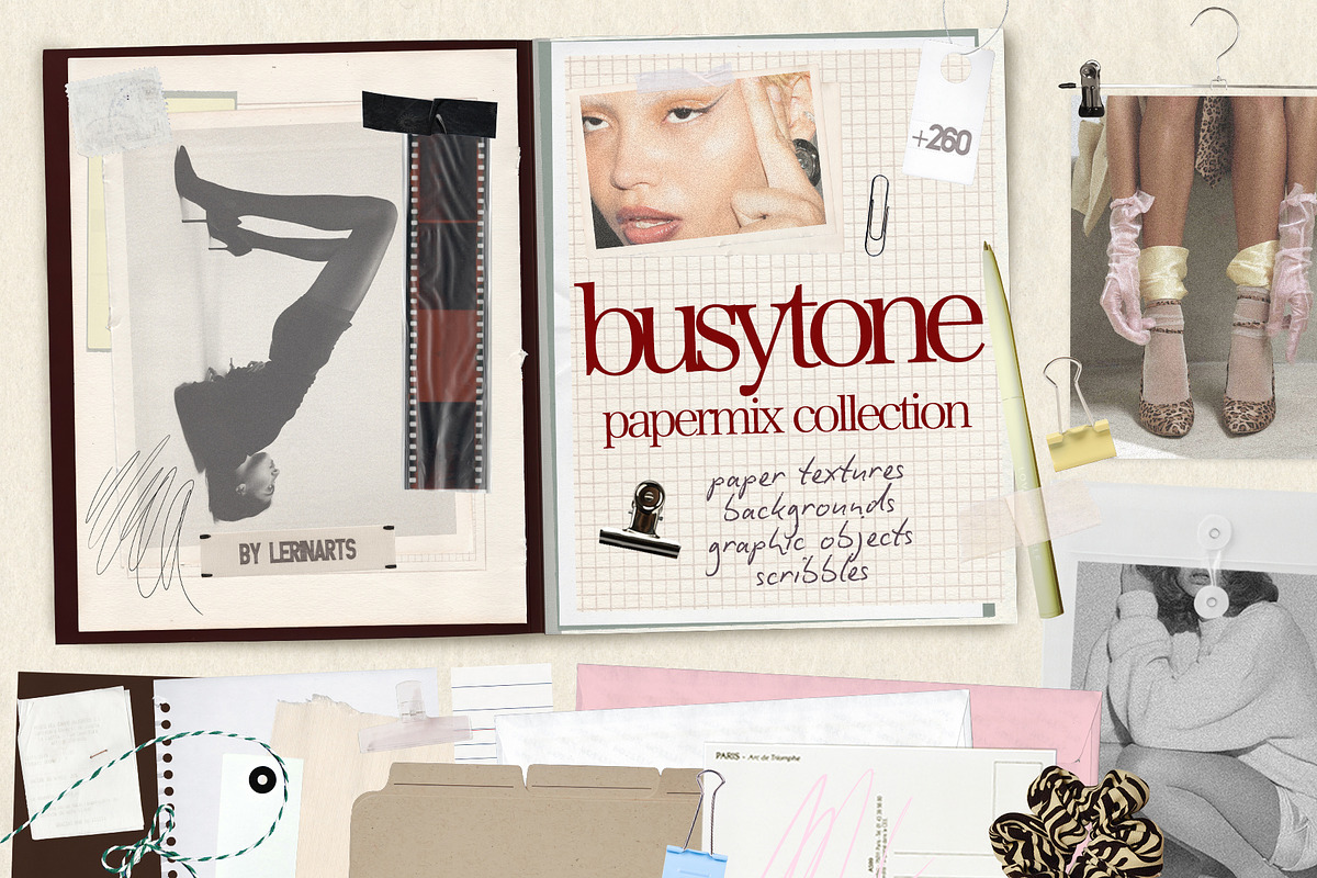 Busytone: Collection Pack of Papers, a Texture Graphic by lerinartstudio (Photo 1 of 14)