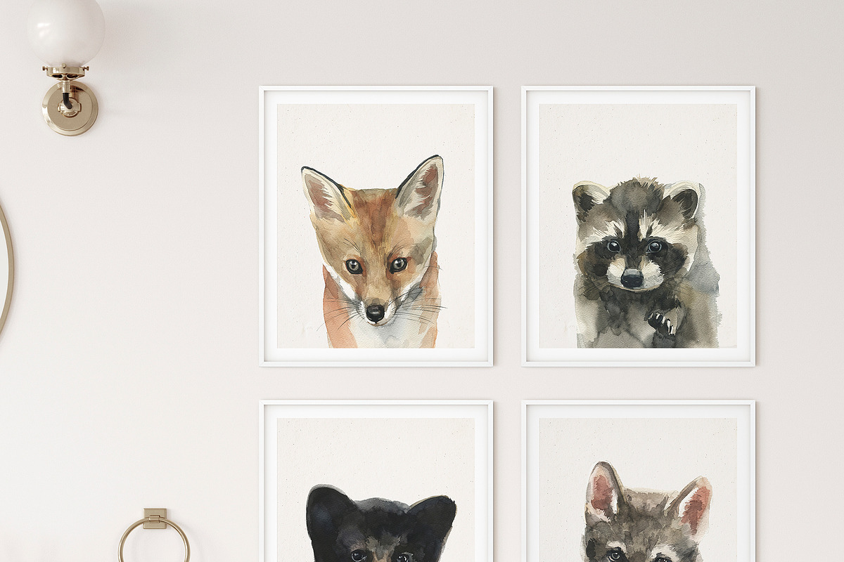 Woodland Babies Wild Animals Clipart, an Animal Illustration by whiteheartdesign (Photo 14 of 28)