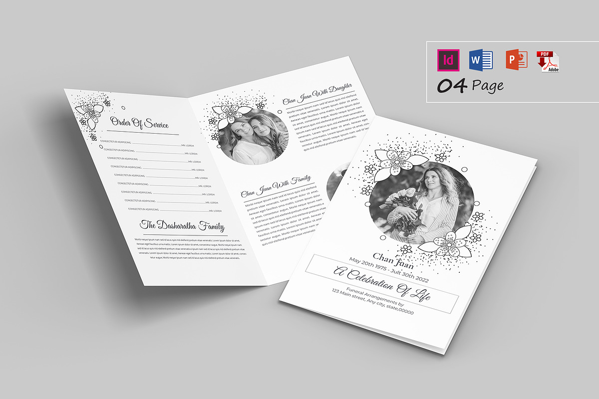 Funeral Program Template, a Brochure Template by obidullah_01 (Photo 1 of 6)