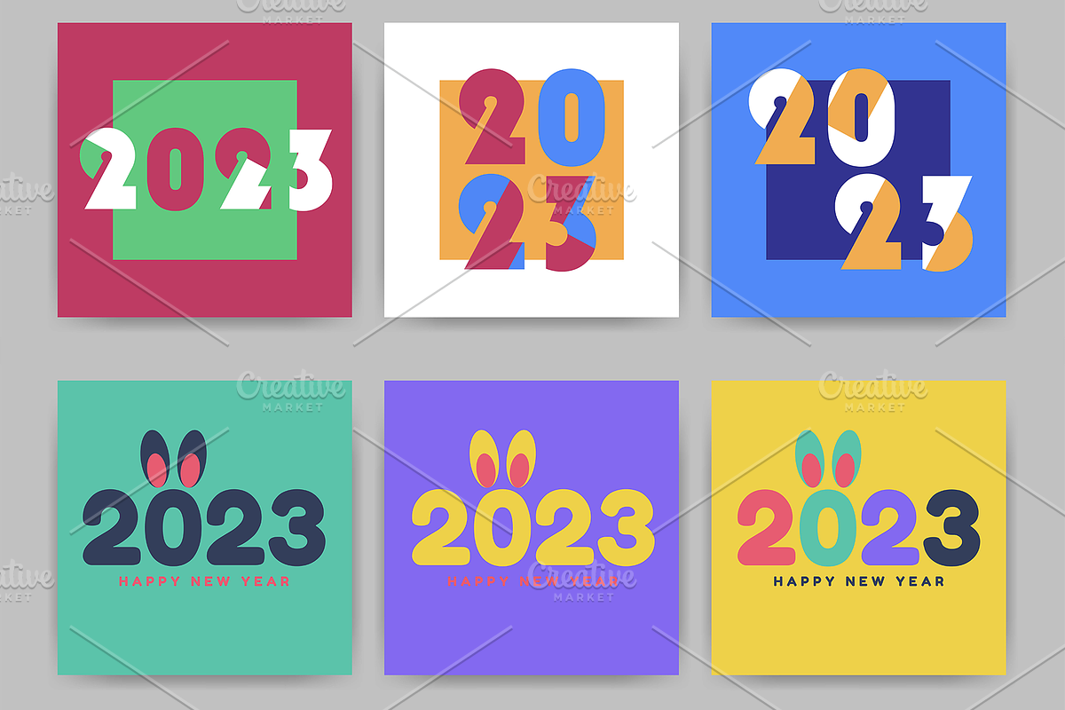 Vector card 2023 Happy New Year, an Object Graphic by KartInnka (Photo 4 of 5)
