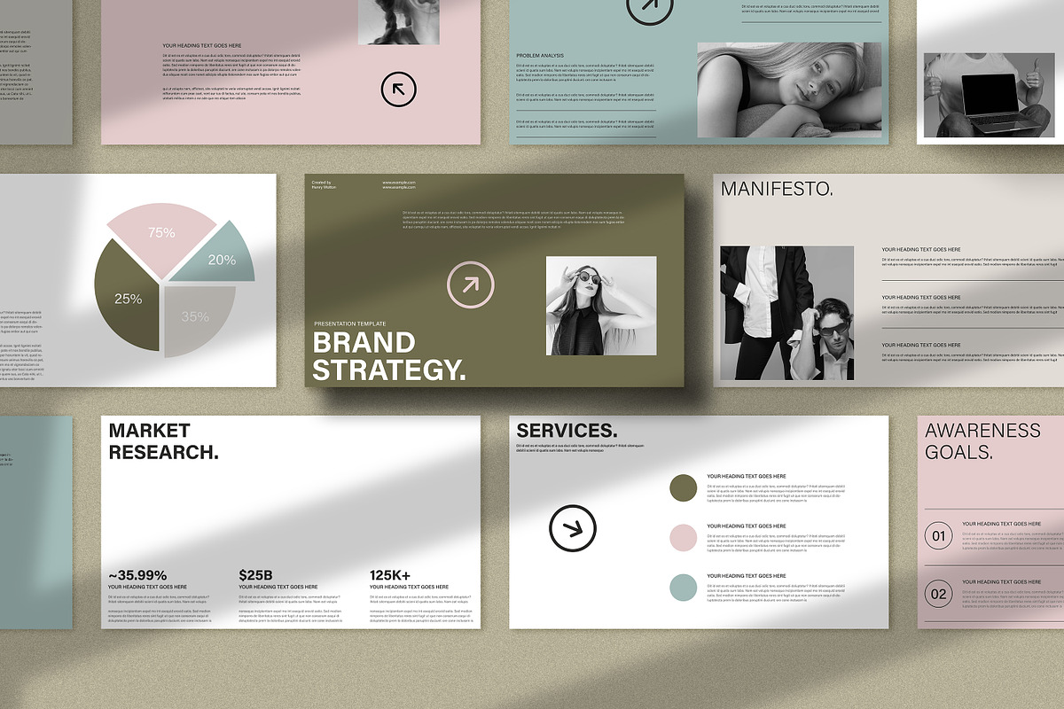 Brand Strategy Presentation Template, a Presentation Template by Artisan Vibes (Photo 1 of 9)
