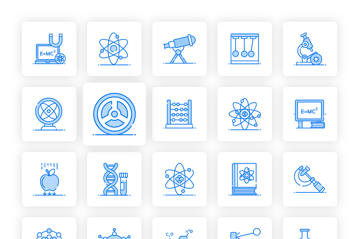 Quantum Physics Icons, an Outline Icon by Brickclay (Photo 6 of 7)