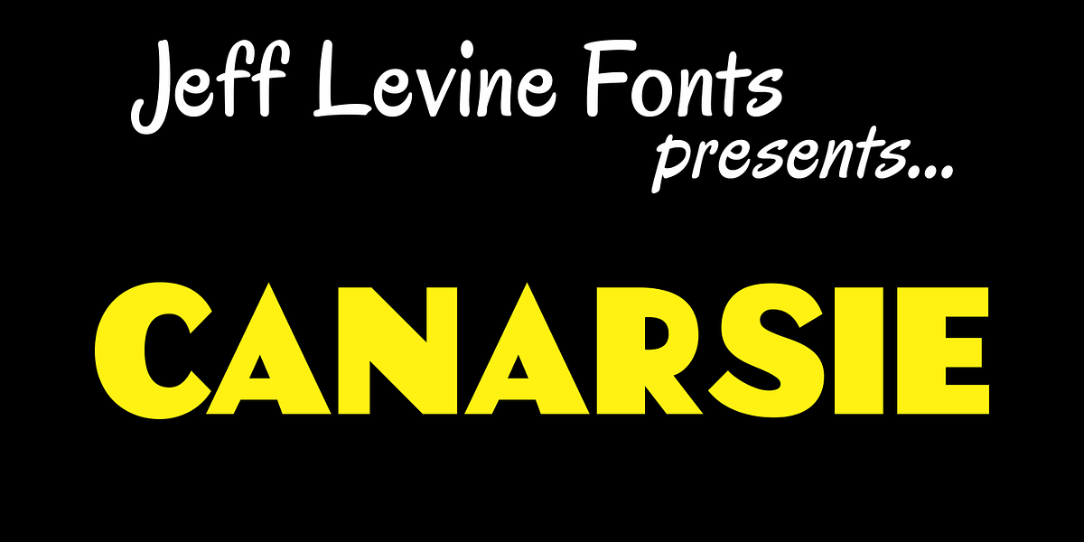 Canarsie JNL, a Font by Jeff Levine Fonts