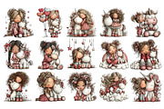 Girl With Unicorn Watercolor Clipart, a Person Illustration by Nicolle's Colorful Art (Thumbnail 3 of 4)