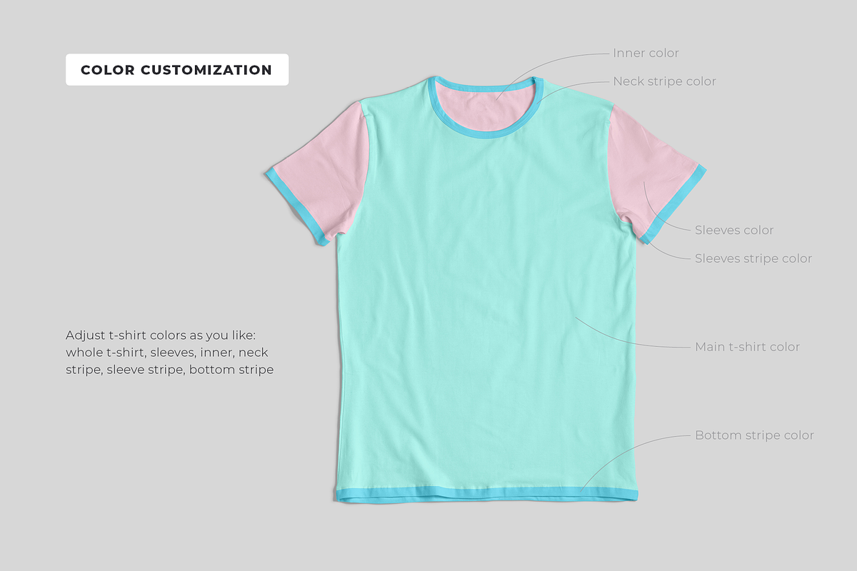 Customizable T-Shirt Mockups Pack, a Shirt Mockup by BULBFISH (Photo 4 of 13)