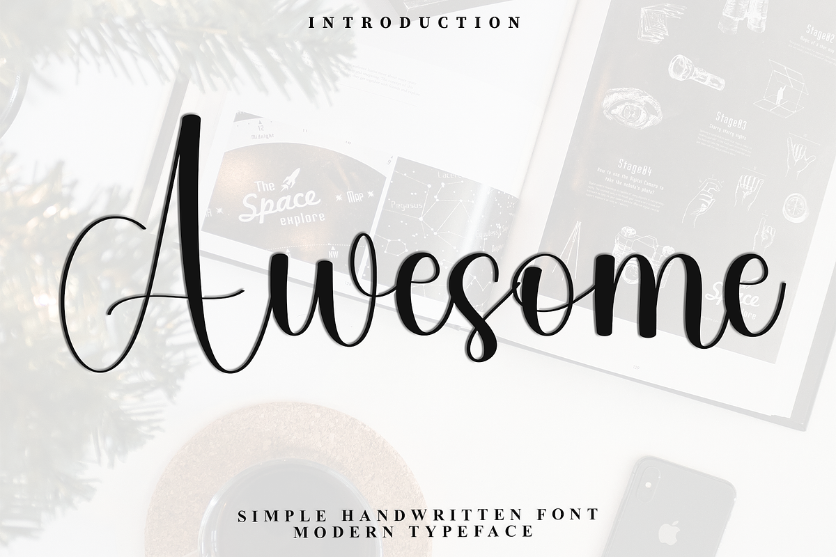 Awesome, a Handwritten Font by FreshTypeINK (Photo 1 of 8)