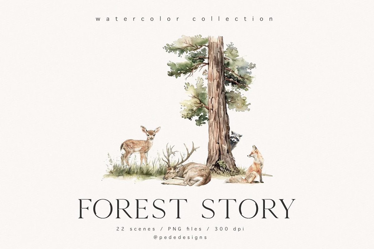 Forest Story, an Animal Illustration by PeDe Designs (Photo 4 of 10)