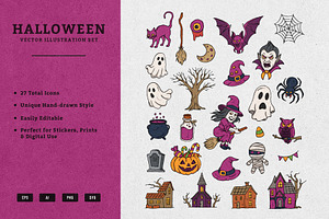 Halloween Illustration Icons, an Illustration by MEANDSTUDIO