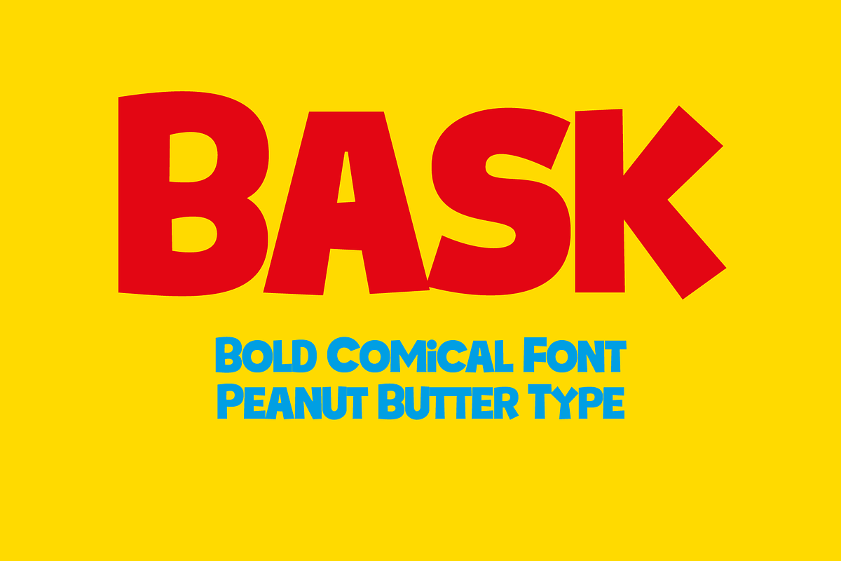 Bask - Comical Font, a Font by PeanutButter Type (Photo 1 of 5)