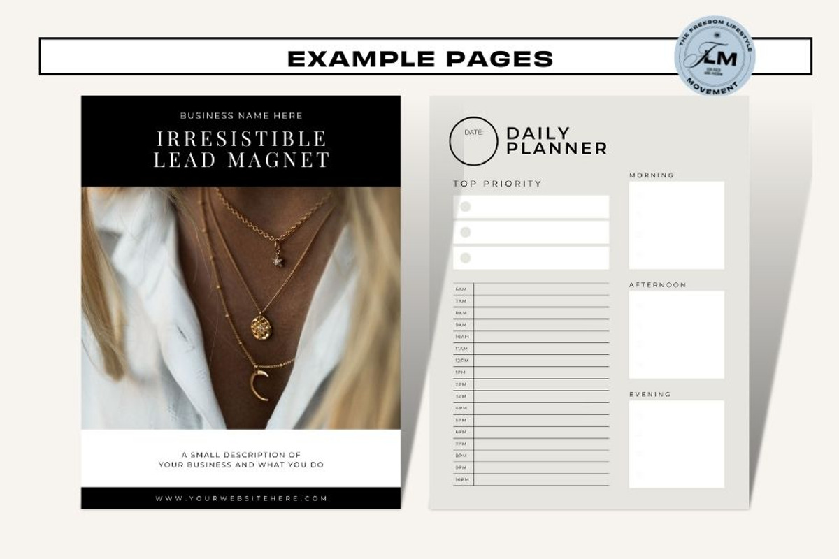 60 Page Lead Magnet - Noir Luxe, a Social Media Template by Freedom Business Shop (Photo 4 of 10)