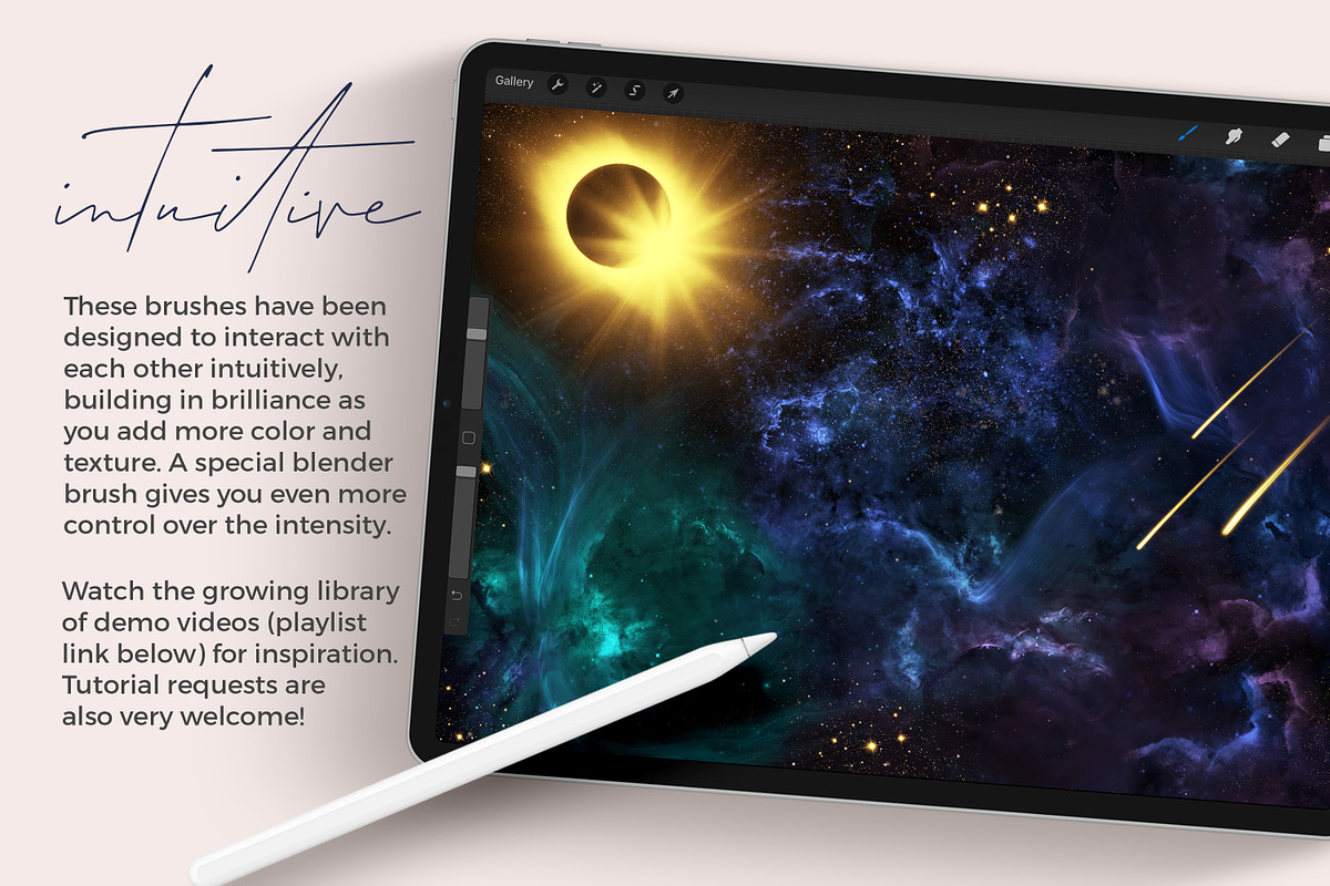 Galaxy Brushes for Procreate, a Brush Add-On by AJ Brushes (Photo 4 of 11)